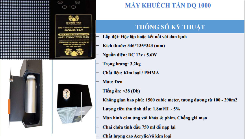 MÁY KHUẾCH TÁN DQ1000